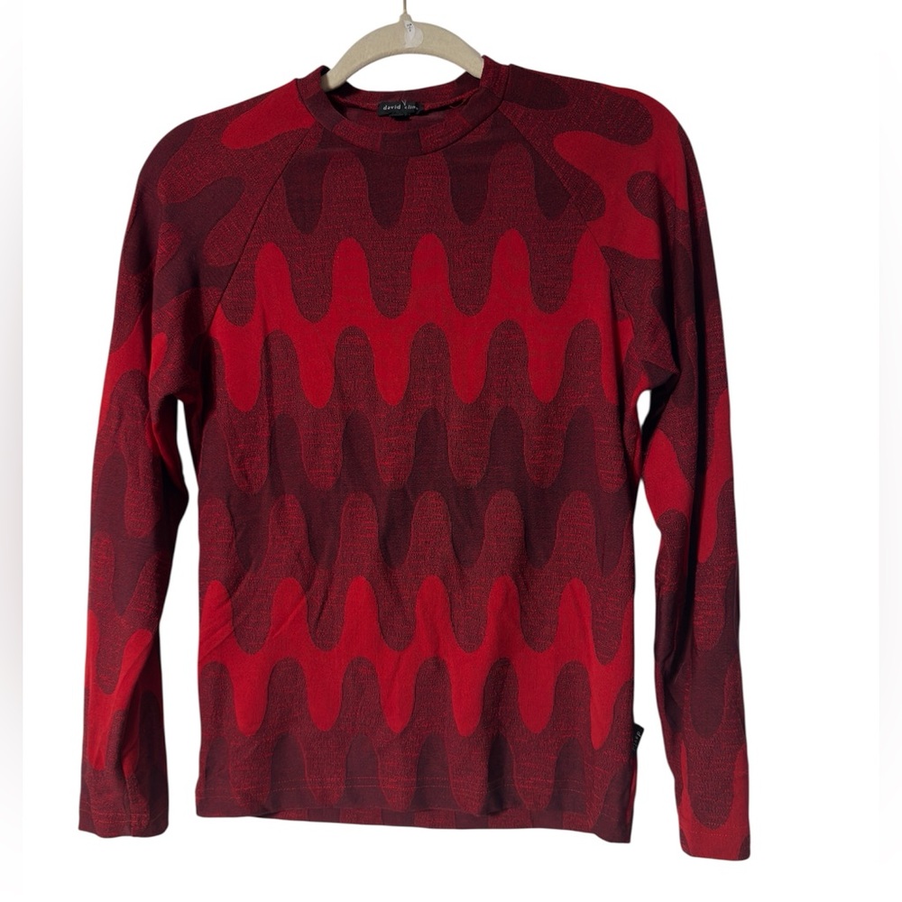 David Cline‎ Red and Black Patterned Shirt